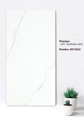 Beige Dan Putih awet Lembut Ketegangan Matt Tirai Tembok Tepi Peti Untuk Ruang Tamu 600x1200mm