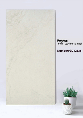 Anti-Slip Beige And Gray 600x1200mm Soft Touchness Matt Outdoor Curtain Wall Tepi Genteng Untuk Taman