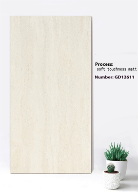 Waterproof Kuning Dan Beige Lembut Sensitivitas Matt Curtain Wall Tepi Genteng Untuk Dekorasi Dan Bangunan 600x1200mm