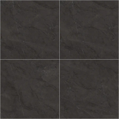 No Fade Dark Gray Marmer Polished Sintered Stone Slabs 1200x1200mm Untuk Hotel