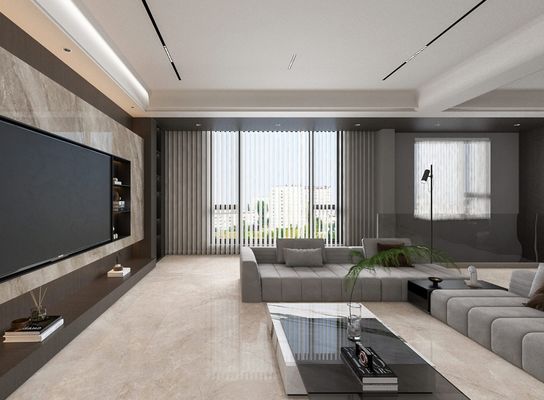 Brown Cahaya 1mx1m Stylish Resistant Scratch Interior Lantai Polished Glassed Porcelain Tile Untuk Renovasi dan Kamar Tidur