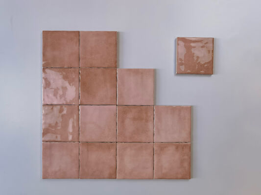 Ubin Dinding Keramik 10x10cm Biru Tahan Aus Untuk Dapur Dan Kamar Mandi