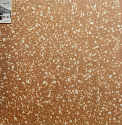 Ubin Lantai Keramik Terrazzo Firebrick Brown 600x600mm Untuk Kamar Mandi dan Balkon