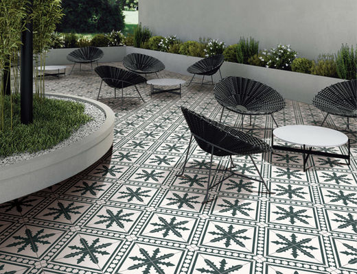 Ubin Porselen Dalam Ruangan Tanah Liat SGS 0,03 W.A Karpet Gaya Keramik 20x20cm