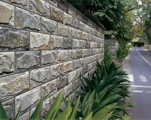 Ukuran 3D Batu Outdoor Beige 200x400mm Grade AAA Clay