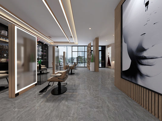 Kelas AAA Lumpur abu-abu Polished Glazed Tile 80x80cm Porselen