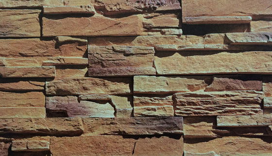 Buatan Tangan Pedesaan Sintetis Stacked Stone Cultured Exterior Interior ISO