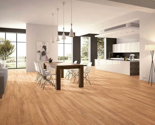ISO13006 200x1200mm Efek Kayu Ubin Porselen Luar Ruangan, Ubin Kayu Multicolor Grade AAA