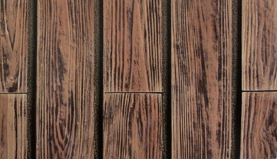 500SQM 14mm Dinding Batu Ubin Semen Butir Kayu 0.03 Penyerapan Untuk Pagar