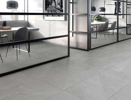 Ubin Lantai Porselen Anti Slip Abu-abu 10mm 600x600mm