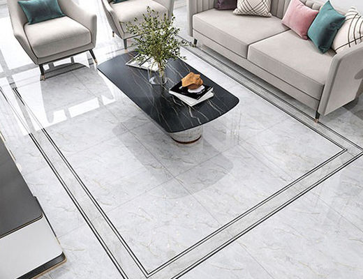 3D Inkjet Printing Luxury Porcelain Tile Golden, 800x800mm 3pcs Full Polished Glazed Tile