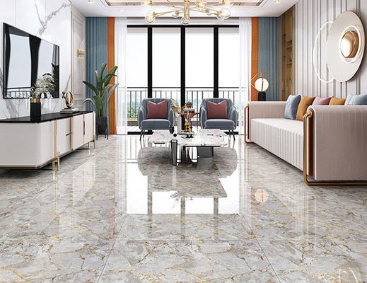 Gold Line Glassed Porcelain Tiles 800x800mm Full Body Marmer