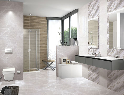 Ubin Dinding Kamar Mandi Keramik Glossy 300x600mm Gaya Modern
