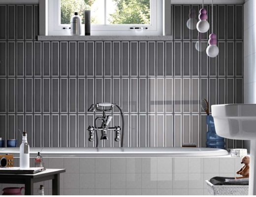 68x280mm Genteng Keramik Kaca untuk Dapur Kamar Mandi Desain Modern