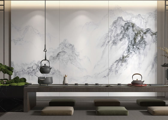 Carrara White Sintered Quartz Stone Slab untuk dekorasi dinding