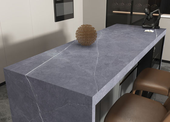 Warna Abu-abu Slab Countertop Sintered Stone 800x2600mm